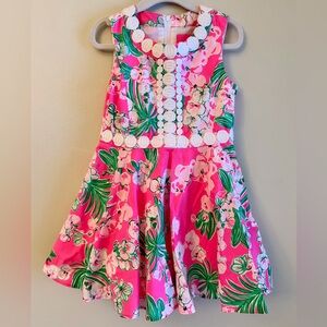 Lilly Pulitzer Girls Floral Dress – Size 4